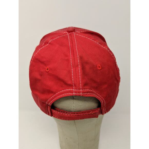 Budweiser Beer Strapback Hat Size OSFA Red Embroidered Logo SEE DESC - Picture 6 of 12